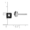 Lex & Lu Sterling Silver Black and White Diamond Square Post Earrings - 4 - Lex & Lu