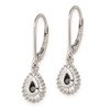 Lex & Lu Sterling Silver Black and White Diamond Dangle Earrings - 2 - Lex & Lu