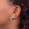 Lex & Lu Sterling Silver Black Diamond Love Knot Post Earrings - 3 - Lex & Lu