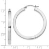 Lex & Lu Sterling Silver w/Rhodium Hoop 3mm Earrings LAL111478 - 4 - Lex & Lu