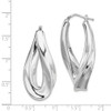 Lex & Lu Sterling Silver w/Rhodium Twisted Hollow Hoop Earrings LAL111487 - 4 - Lex & Lu