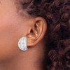Lex & Lu Sterling Silver Polished Rhodium Plated Hollow Post Earrings - 3 - Lex & Lu