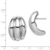 Lex & Lu Sterling Silver Polished Rhodium Plated Hollow Post Earrings - 4 - Lex & Lu