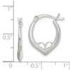 Lex & Lu Sterling Silver Heart Hoop Earrings LAL111494 - 4 - Lex & Lu