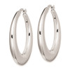 Lex & Lu Sterling Silver Polished Rhodium Plated Hollow Hoop Earrings LAL111499 - 2 - Lex & Lu