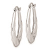 Lex & Lu Sterling Silver w/Rhodium D/C Scalloped Hoop Earrings LAL111508 - 2 - Lex & Lu