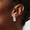 Lex & Lu Sterling Silver Filigree J Hoop Earrings - 3 - Lex & Lu