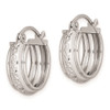 Lex & Lu Sterling Silver w/Rhodium D/C Hoop Earrings LAL111519 - 2 - Lex & Lu