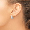 Lex & Lu Sterling Silver w/Rhodium D/C Hoop Earrings LAL111519 - 3 - Lex & Lu