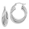 Lex & Lu Sterling Silver w/Rhodium Hoop Earrings LAL111522 - Lex & Lu