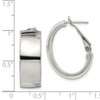 Lex & Lu Sterling Silver Polished Omega Back Hoop Earrings - 4 - Lex & Lu