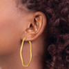 Lex & Lu Sterling Silver Gold Plated D/C Wavy Hoop Earrings LAL111540 - 3 - Lex & Lu