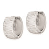 Lex & Lu Sterling Silver w/Rhodium Polished D/C Hinged Hoop Earrings LAL111546 - 2 - Lex & Lu