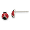 Lex & Lu Sterling Silver Enamel Lady Bug Post Earrings LAL111568 - Lex & Lu