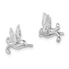 Lex & Lu Sterling Silver w/Rhodium Bird Post Earrings - 2 - Lex & Lu