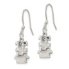 Lex & Lu Sterling Silver Polished CZ Puzzle Pieces Dangle Earrings - 2 - Lex & Lu