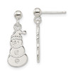 Lex & Lu Sterling Silver Polished Snowmen Post Dangle Earrings - Lex & Lu