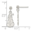 Lex & Lu Sterling Silver Polished Snowmen Post Dangle Earrings - 4 - Lex & Lu