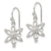 Lex & Lu Sterling Silver Snowflake Shepherd Hook Dangle Earrings - 2 - Lex & Lu
