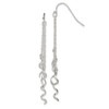 Lex & Lu Sterling Silver Wind Chime Spirals Dangle Shepherd Hook Earrings - Lex & Lu