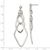 Lex & Lu Sterling Silver Polished Geometric Post Dangle Earrings - 2 - Lex & Lu