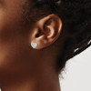 Lex & Lu Sterling Silver w/Rhodium CZ Pave Heart Post Earrings - 3 - Lex & Lu