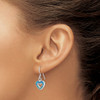Lex & Lu Sterling Silver Blue Inlay Created Opal Heart Earrings - 3 - Lex & Lu