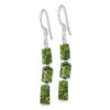 Lex & Lu Sterling Silver Green Russian Serpentine Stone Earrings - 2 - Lex & Lu