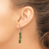 Lex & Lu Sterling Silver Green Russian Serpentine Stone Earrings - 3 - Lex & Lu