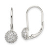 Lex & Lu Sterling Silver CZ Leverback Earrings LAL111737 - Lex & Lu