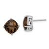 Lex & Lu Sterling Silver Smoky Quartz Earrings LAL111749 - Lex & Lu