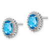 Lex & Lu Sterling Silver Blue Topaz and Diamond Earrings LAL111783 - 2 - Lex & Lu