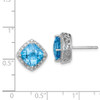 Lex & Lu Sterling Silver Blue Topaz and Diamond Earrings LAL111786 - 4 - Lex & Lu