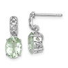 Lex & Lu Sterling Silver Green Quartz Earrings LAL111800 - Lex & Lu