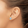 Lex & Lu Sterling Silver w/Rhodium Diamond & Light Swiss BT Post Earrings - 3 - Lex & Lu