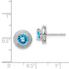 Lex & Lu Sterling Silver w/Rhodium Diamond & Light Swiss BT Post Earrings - 4 - Lex & Lu