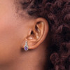 Lex & Lu Sterling Silver w/Rhodium Diamond & Amethyst Post Earrings LAL111836 - 3 - Lex & Lu