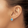 Lex & Lu Sterling Silver w/Rhodium Diamond Blue Topaz Post Earrings - 3 - Lex & Lu