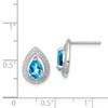 Lex & Lu Sterling Silver w/Rhodium Diamond Blue Topaz Post Earrings - 4 - Lex & Lu