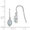 Lex & Lu Sterling Silver Diamond and Aquamarine Earrings - 4 - Lex & Lu