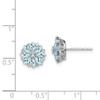 Lex & Lu Sterling Silver Diamond & Aquamarine Earrings LAL111928 - 4 - Lex & Lu