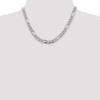 Lex & Lu Sterling Silver 7.25mm Pave Flat Figaro Chain Necklace or Bracelet- 5 - Lex & Lu