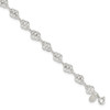 Lex & Lu Sterling Silver 10'' Fancy Polished Anklet LAL112069 - Lex & Lu