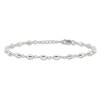 Lex & Lu Sterling Silver Fancy Bead Anklet 10'' LAL112081 - 3 - Lex & Lu