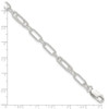 Lex & Lu Sterling Silver Fancy Link Anklet 10'' LAL112083 - 5 - Lex & Lu