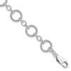 Lex & Lu Sterling Silver Twist Circle Link Bracelet 7.25'' - Lex & Lu