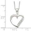Lex & Lu Sterling Silver CZ Heart Necklace 18'' LAL112139 - 5 - Lex & Lu