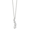 Lex & Lu Sterling Silver CZ Journey Necklace 18'' LAL112143 - Lex & Lu