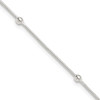 Lex & Lu Sterling Silver Polished Anklet extension 9'' - Lex & Lu