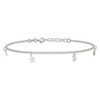 Lex & Lu Sterling Silver Moon and Stars Anklet 9'' - 4 - Lex & Lu